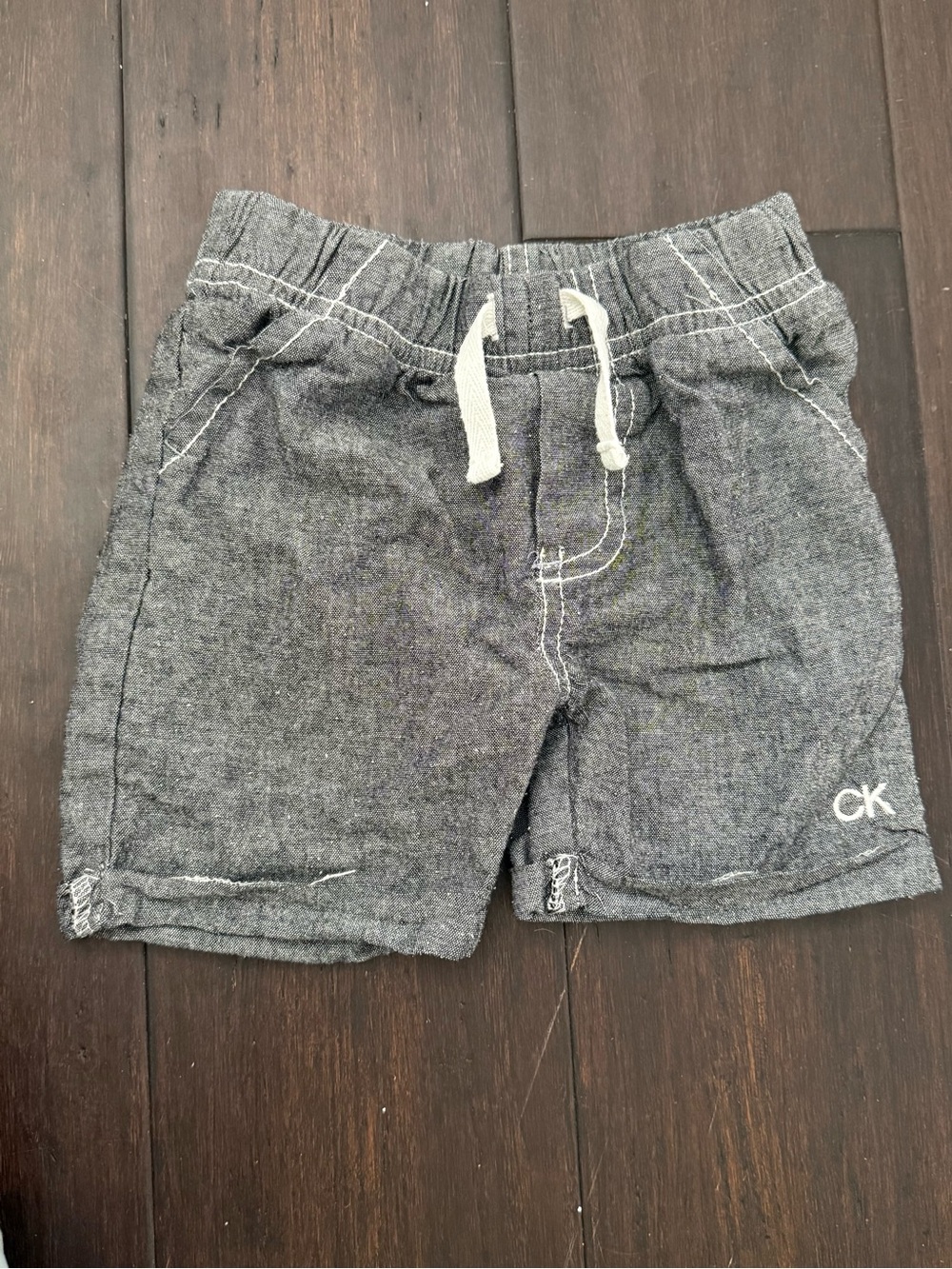 Calvin Klein Kids Charcoal Drawstring Shorts